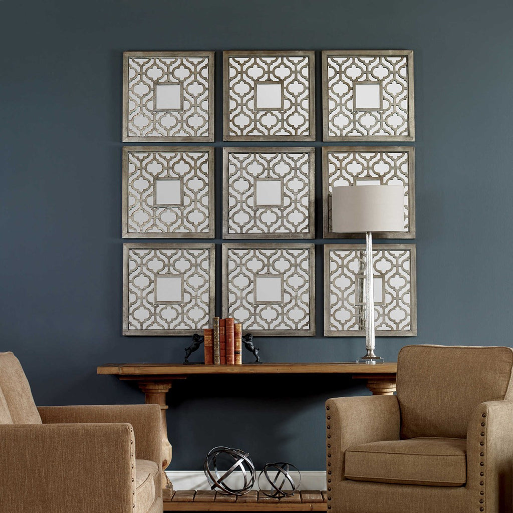 Sorbolo Squares Decorative Mirror Set of 2 - Bombay Mercantile