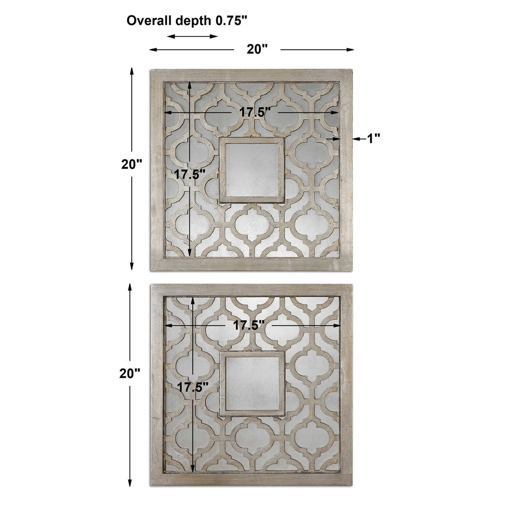 Sorbolo Squares Decorative Mirror Set of 2 - Bombay Mercantile