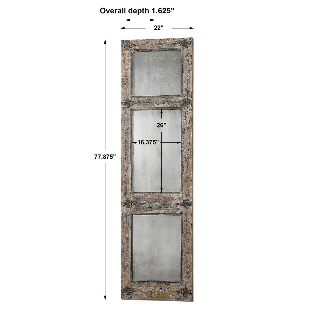 Saragano Distressed Leaner Mirror - Bombay Mercantile