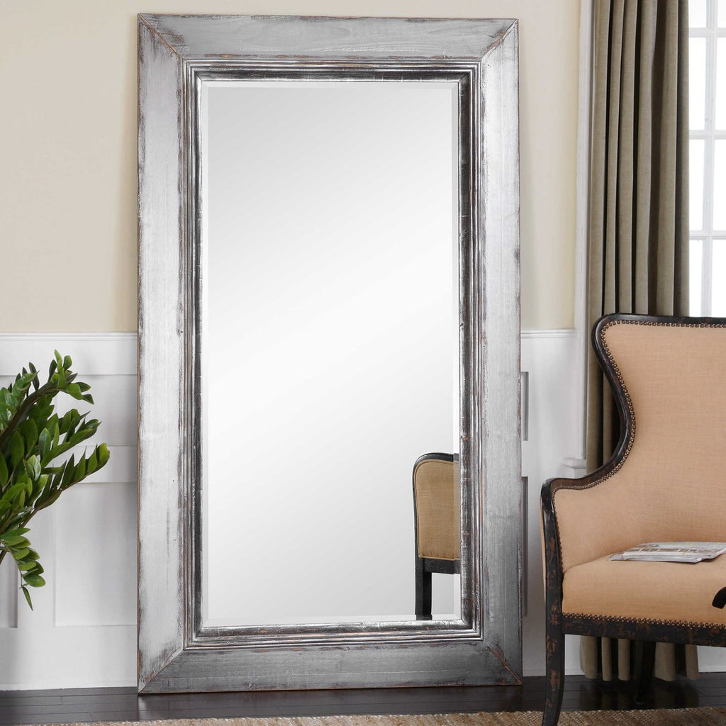 Lucanus Oversized Silver Mirror - Bombay Mercantile