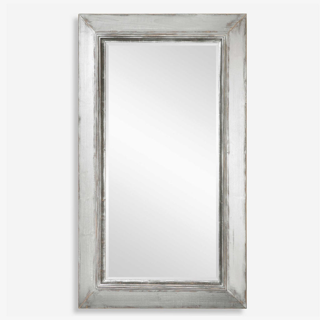 Lucanus Oversized Silver Mirror - Bombay Mercantile