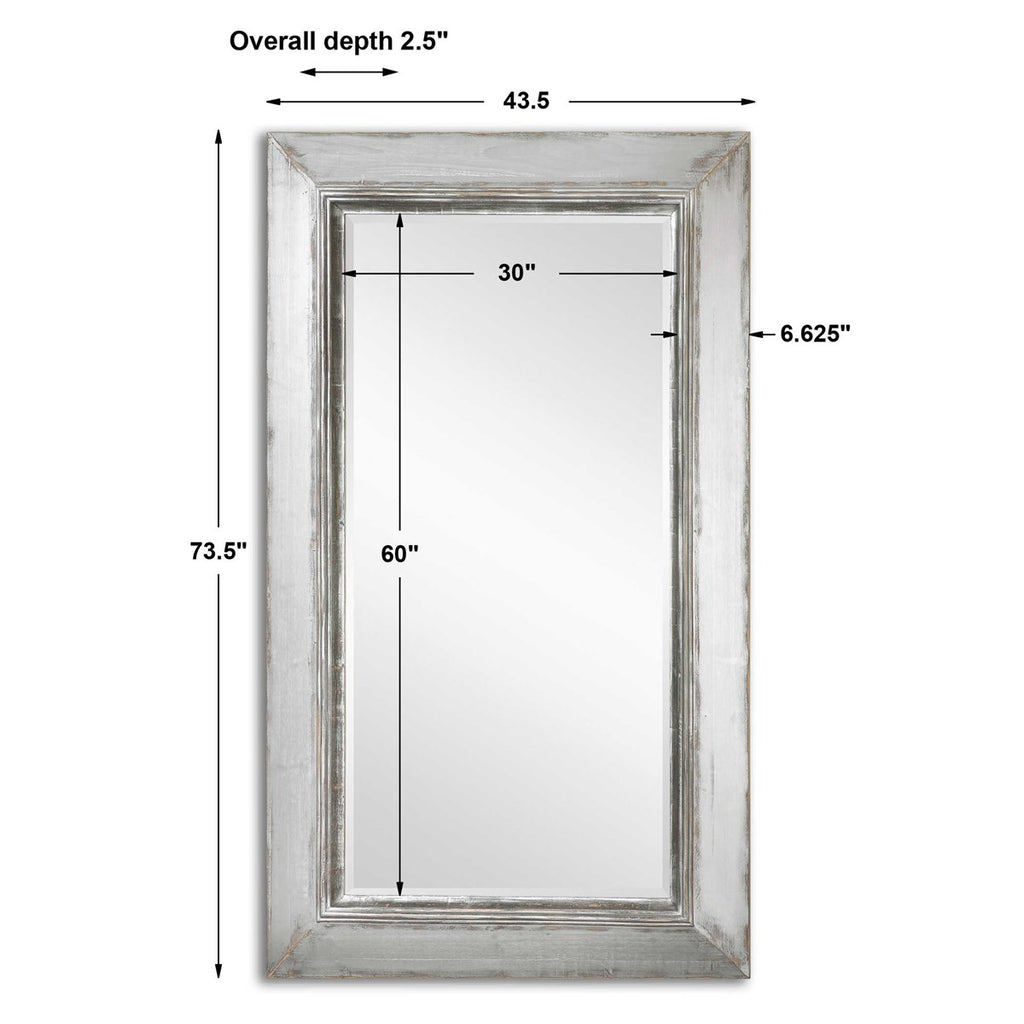 Lucanus Oversized Silver Mirror - Bombay Mercantile