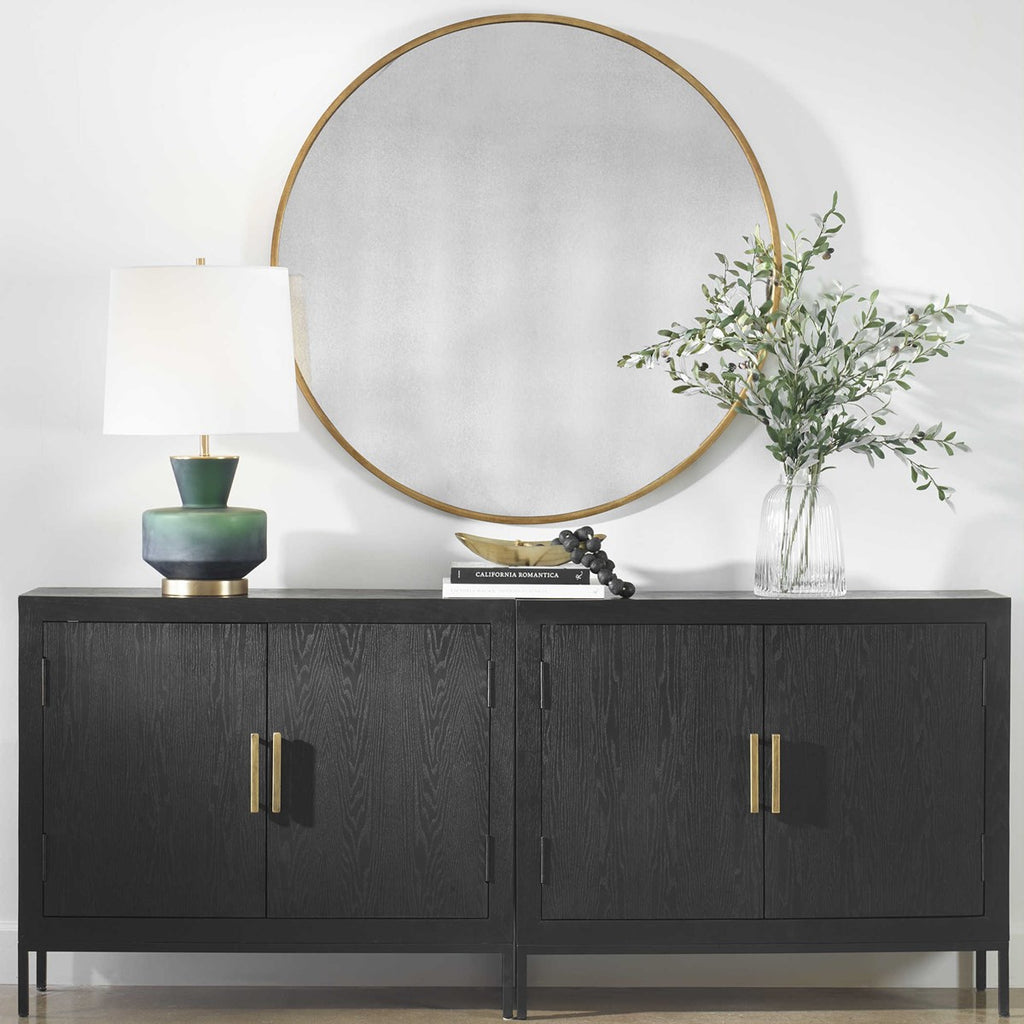 Junius Round Gold Mirror - Bombay Mercantile