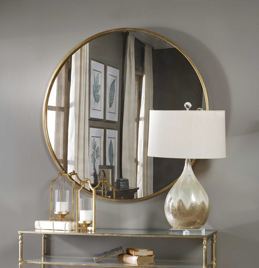 Junius Round Gold Mirror - Bombay Mercantile
