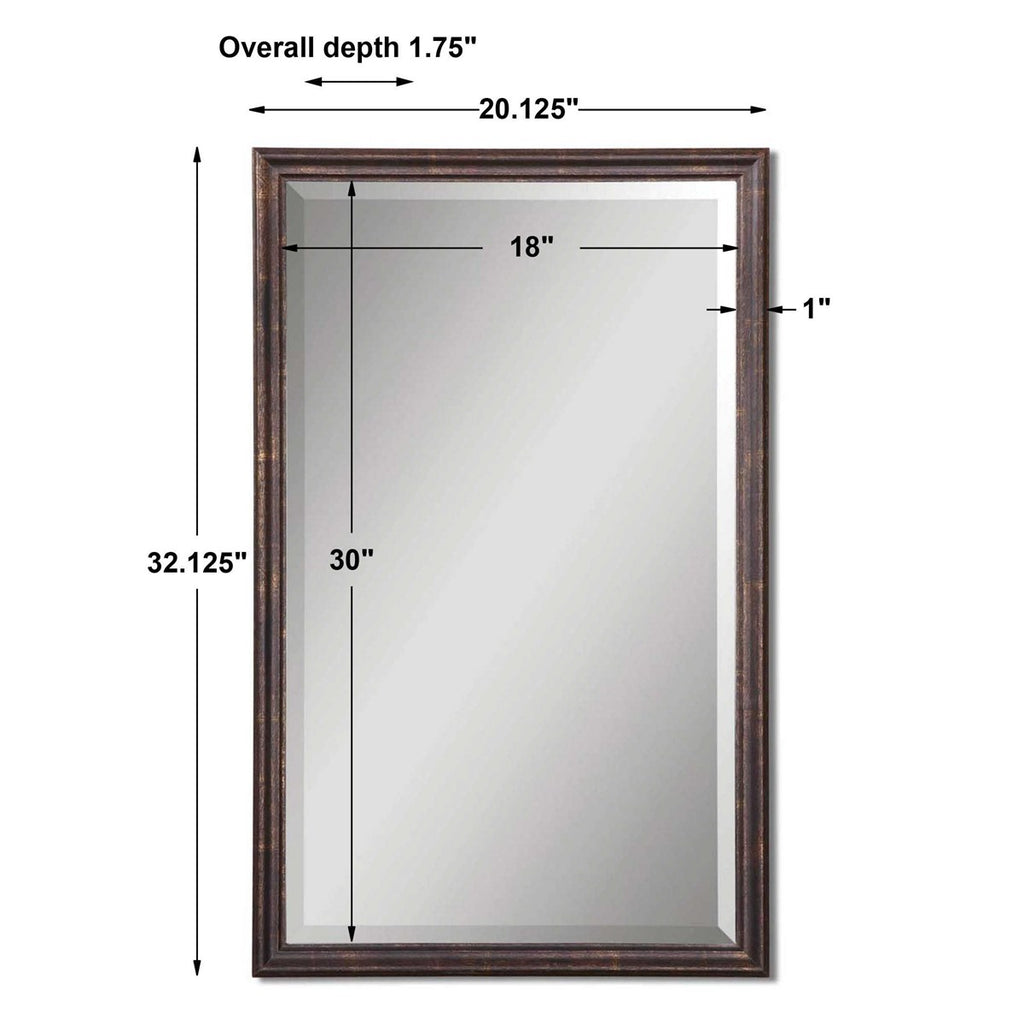 Renzo Bronze Vanity Mirror - Bombay Mercantile