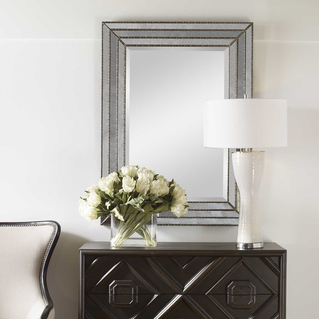 Seymour Antique Silver Mirror - Bombay Mercantile
