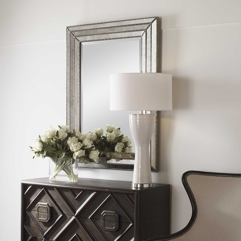 Seymour Antique Silver Mirror - Bombay Mercantile