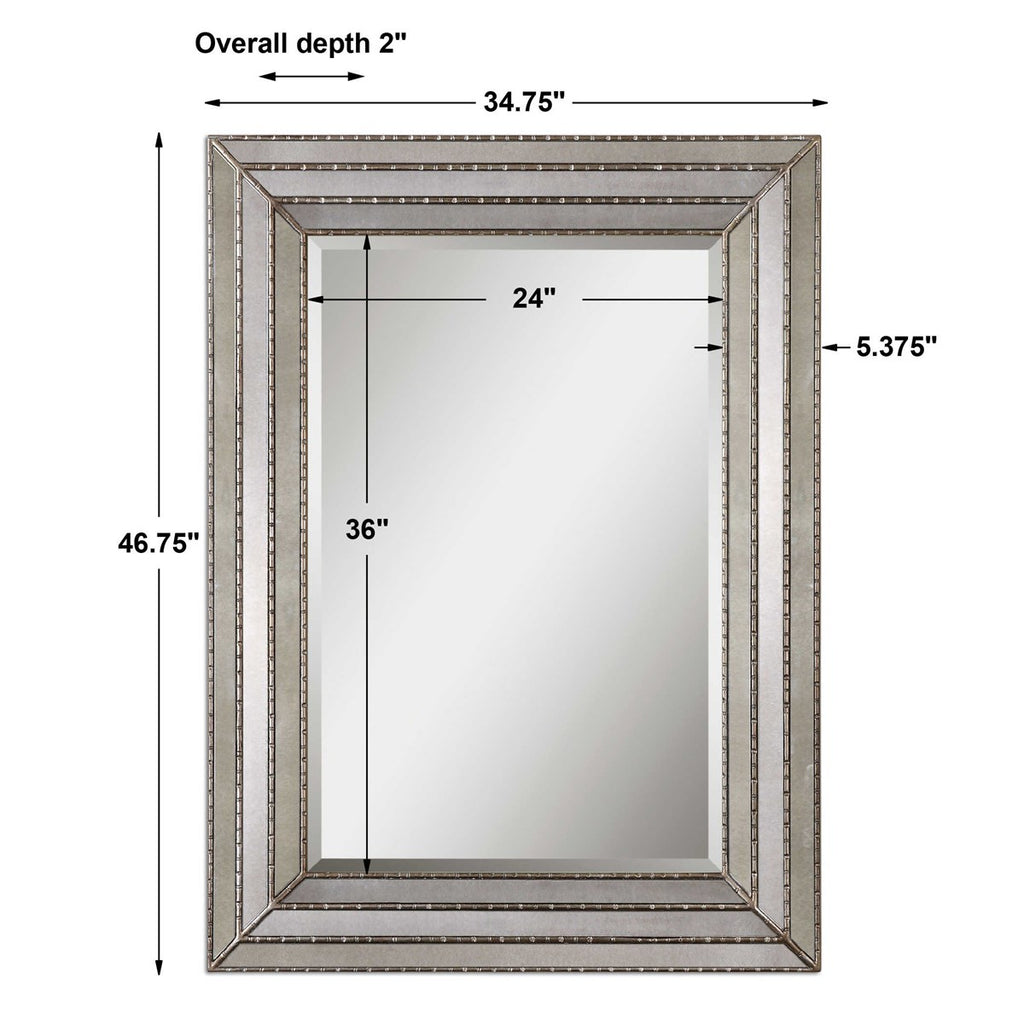Seymour Antique Silver Mirror - Bombay Mercantile