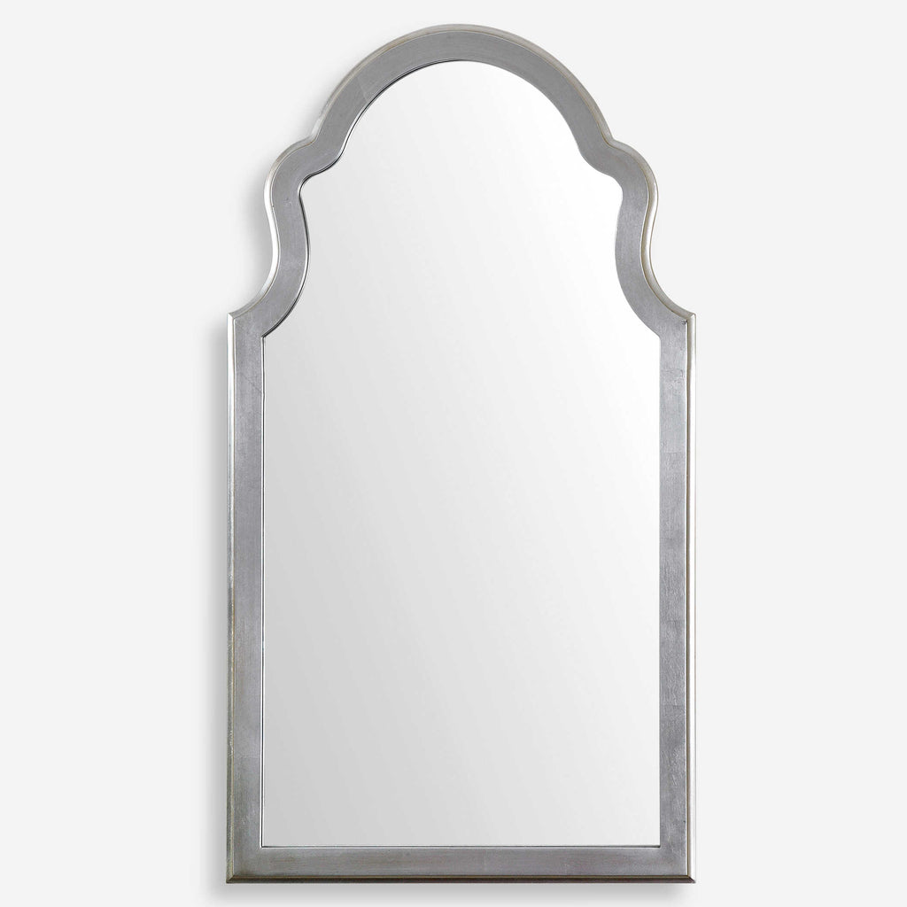 Brayden Arched Silver Mirror - Bombay Mercantile