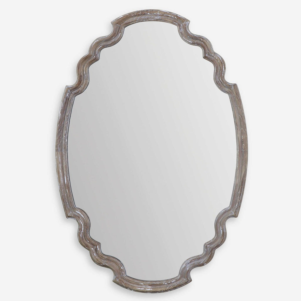 Ludovica Aged Wood Mirror - Bombay Mercantile