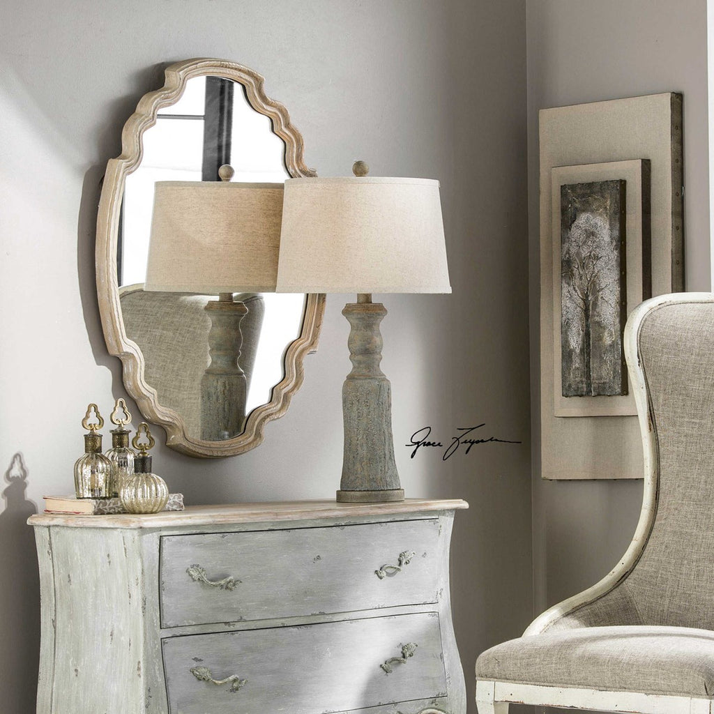Ludovica Aged Wood Mirror - Bombay Mercantile