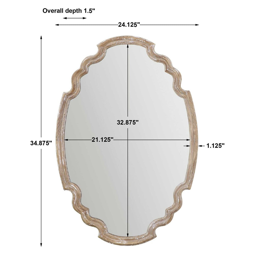 Ludovica Aged Wood Mirror - Bombay Mercantile