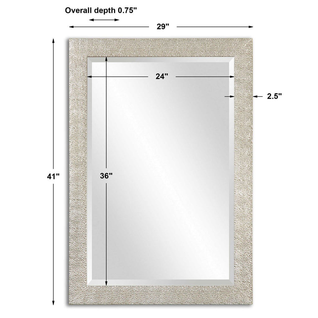 Porcius Antiqued Silver Mirror - Bombay Mercantile
