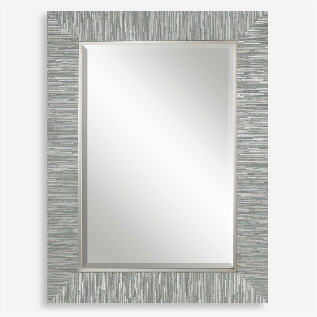 Belaya Gray Wood Mirror - Bombay Mercantile