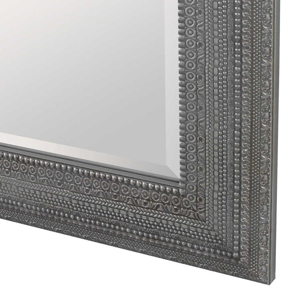 Malika Antique Silver Mirror - Bombay Mercantile