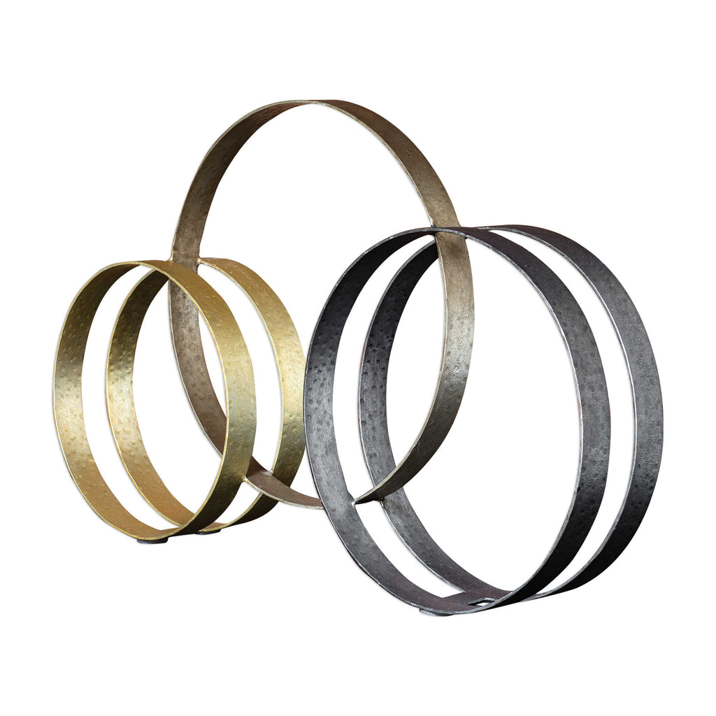 Adilynn Iron Ring Sculpture - Bombay Mercantile
