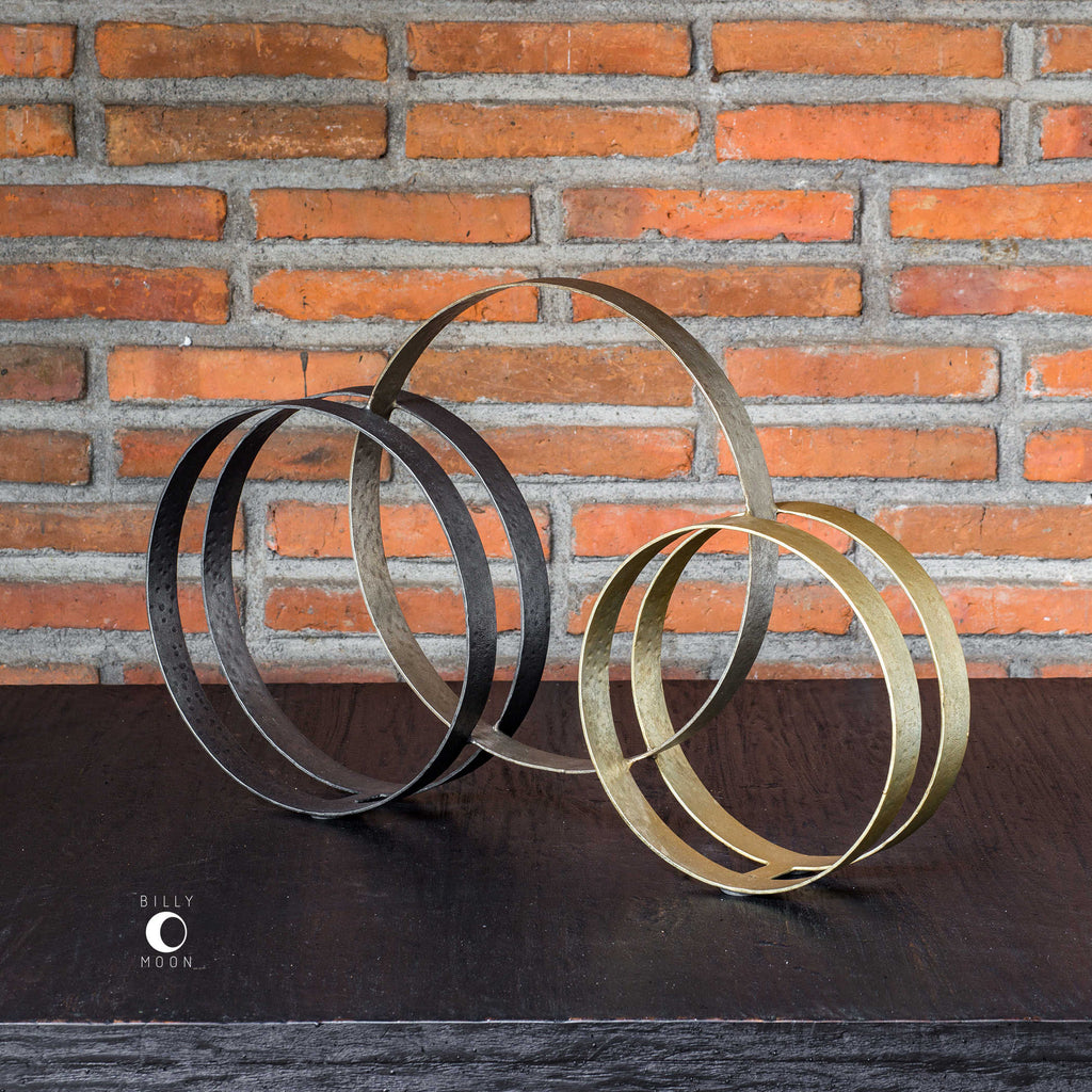 Adilynn Iron Ring Sculpture - Bombay Mercantile