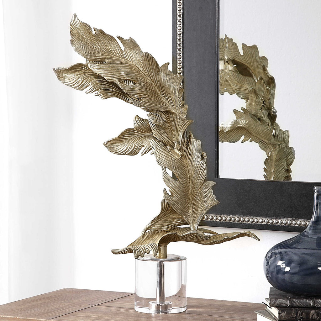 Fall Leaves Champagne Sculpture - Bombay Mercantile
