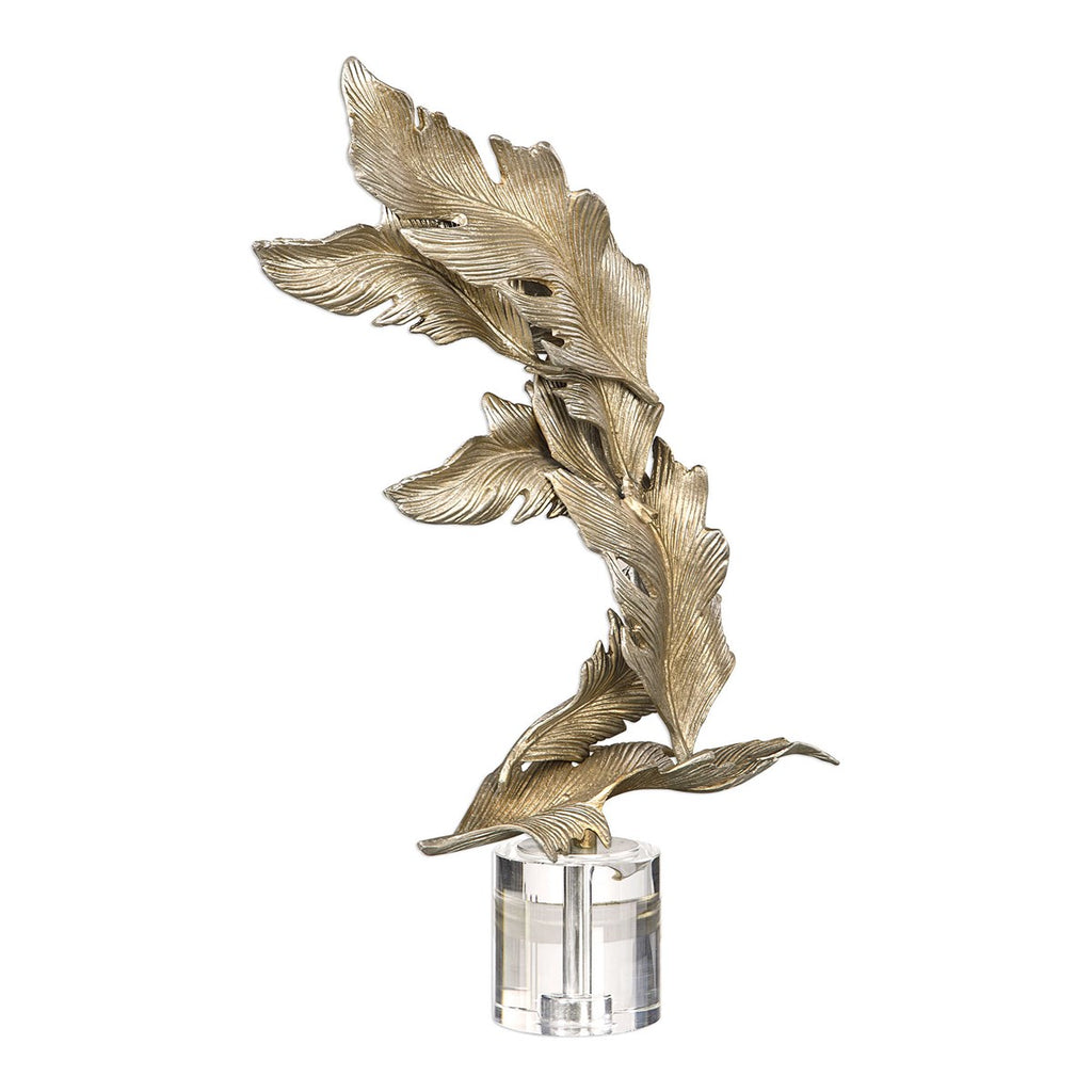 Fall Leaves Champagne Sculpture - Bombay Mercantile