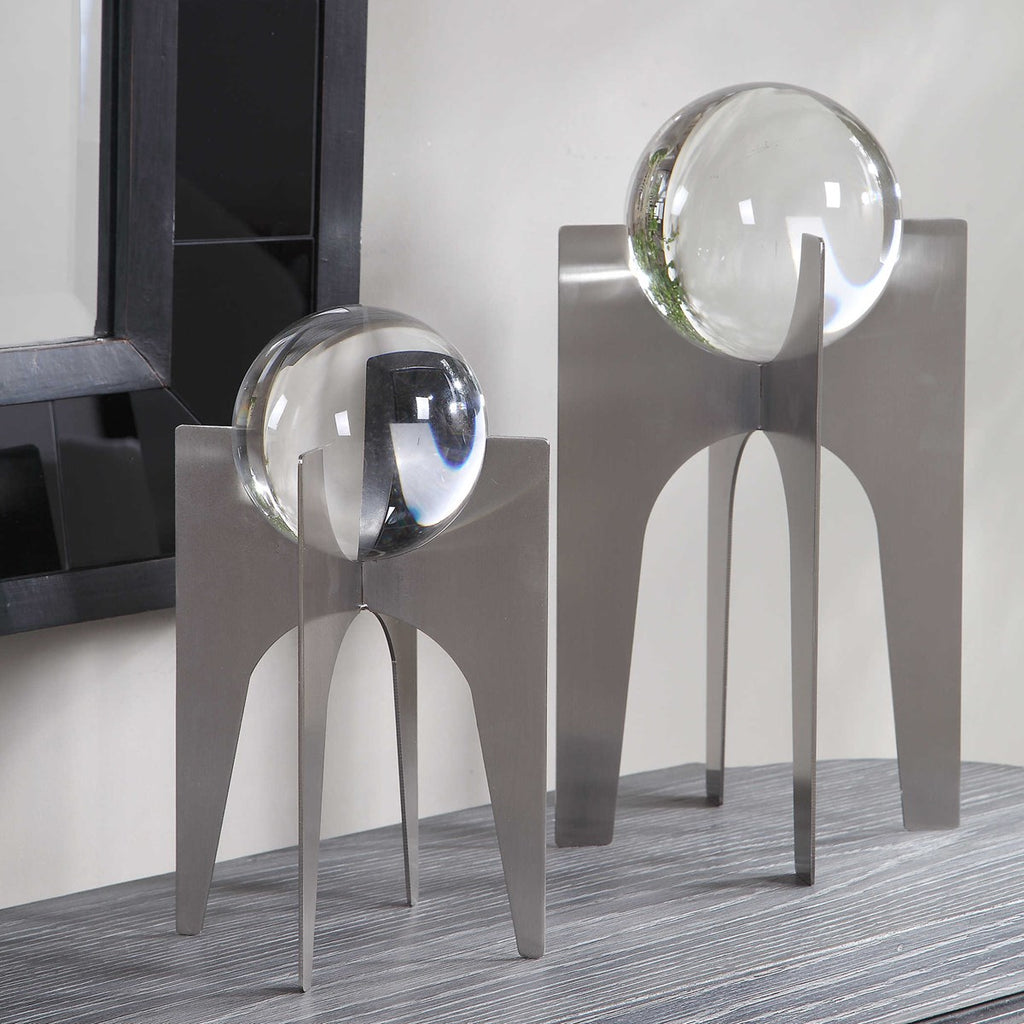 Ellianna Silver Sculpture, Set of 2 - Bombay Mercantile