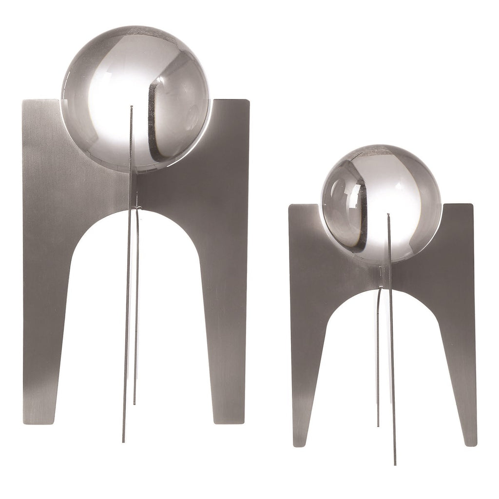 Ellianna Silver Sculpture, Set of 2 - Bombay Mercantile