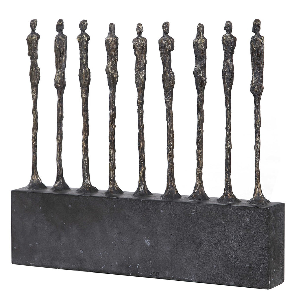 Stand Together Aged Gold Figurine - Bombay Mercantile