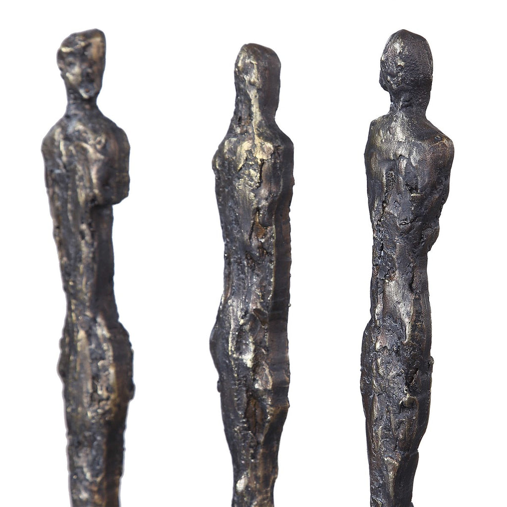 Stand Together Aged Gold Figurine - Bombay Mercantile