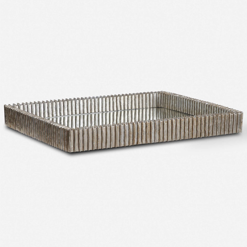 Talmage Silver Mirrored Tray - Bombay Mercantile
