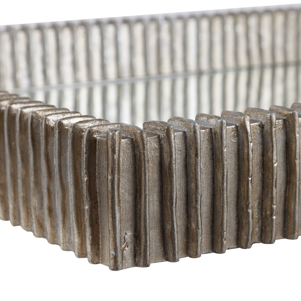 Talmage Silver Mirrored Tray - Bombay Mercantile