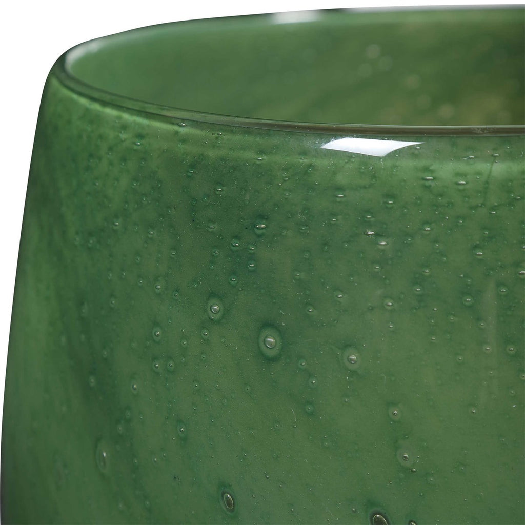 Matcha Green Glass Vases, Set of 2 - Bombay Mercantile