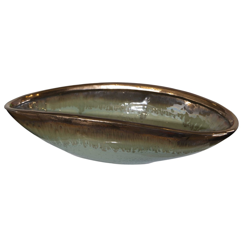 Iroquois Green Glaze Bowl - Bombay Mercantile