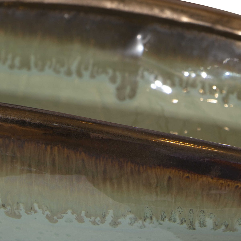 Iroquois Green Glaze Bowl - Bombay Mercantile