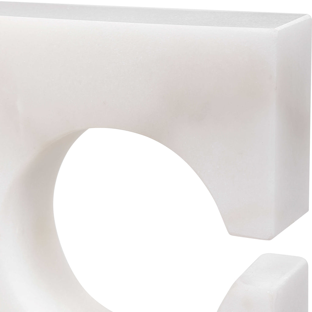 Clarin White & Gray Bookends, Set of 2 - Bombay Mercantile