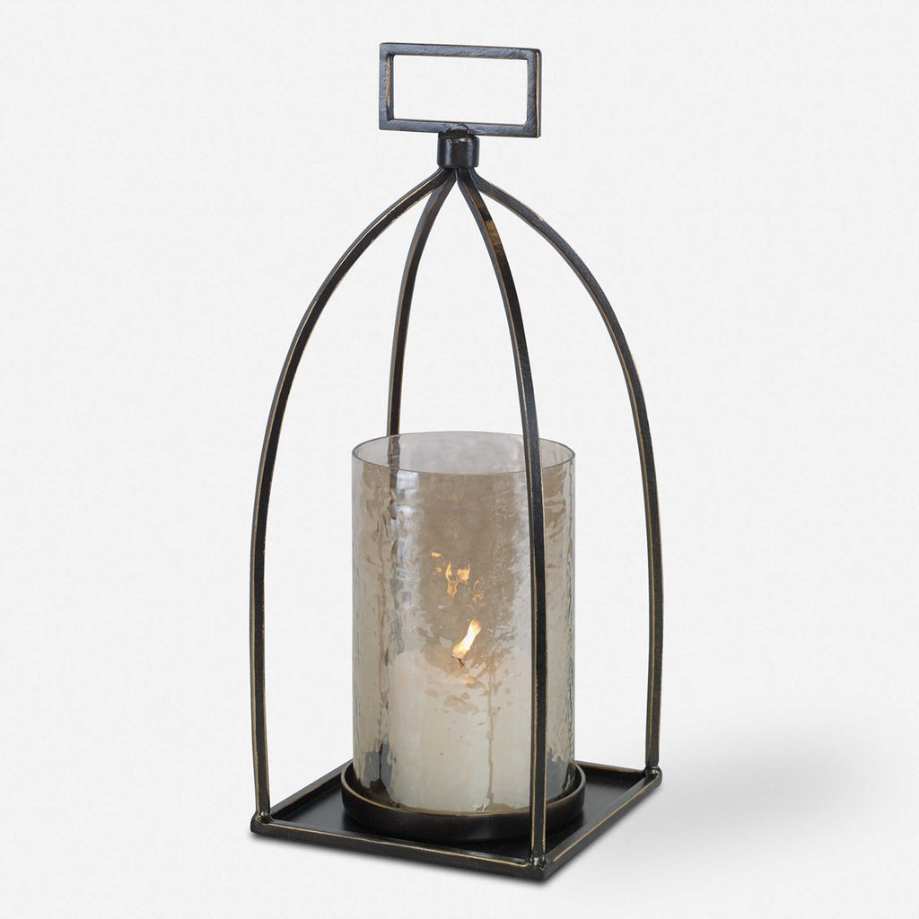 Riad Bronze Lantern Candleholder - Bombay Mercantile