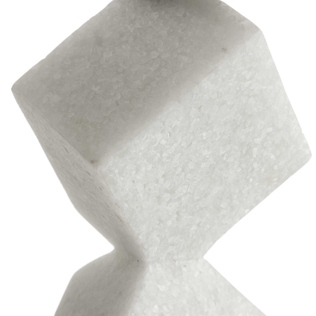 Casen Marble Cube Candleholders, Set of 2 - Bombay Mercantile