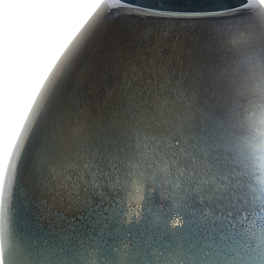 Rian Aqua Bronze Vases, Set of 2 - Bombay Mercantile