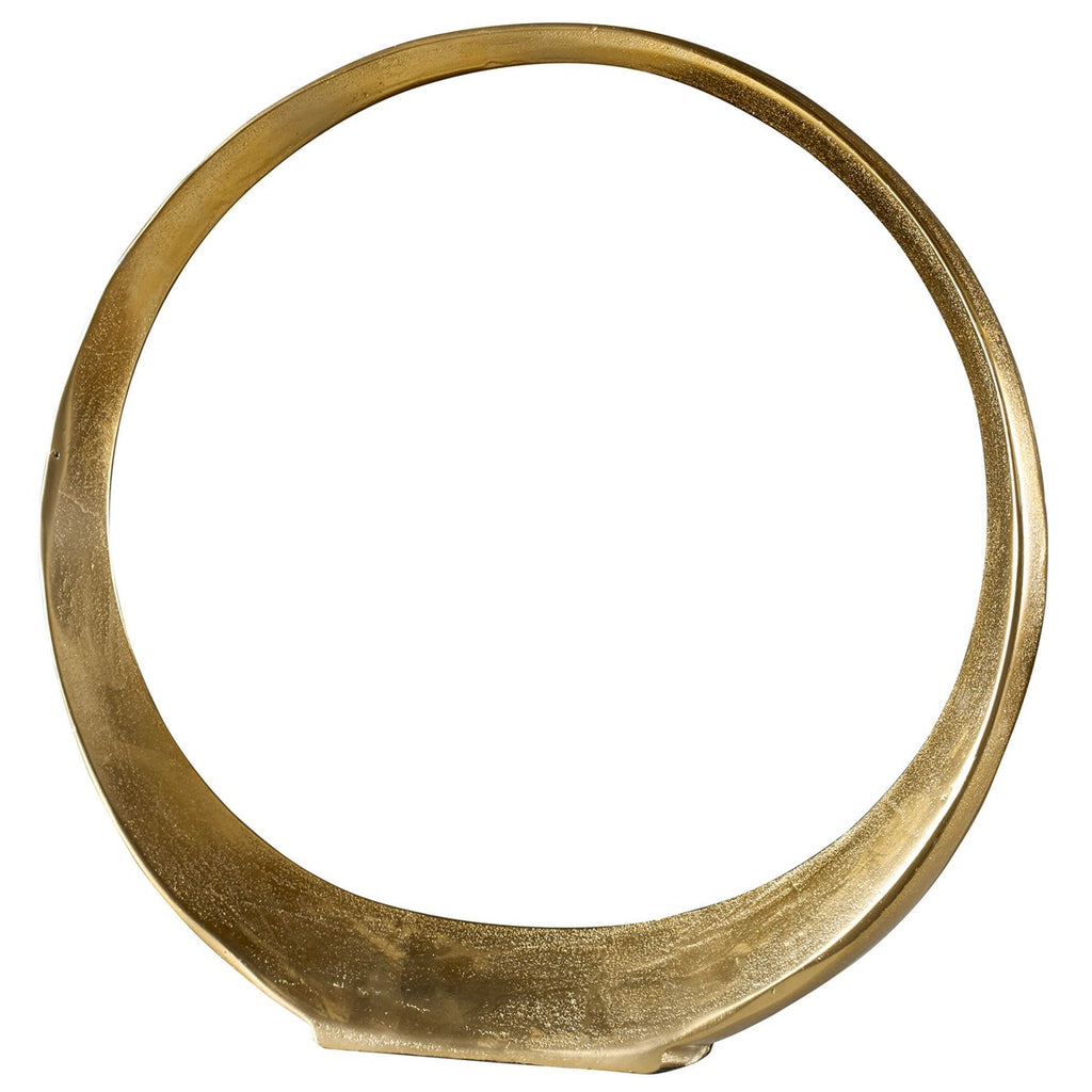 Jimena Gold Large Ring Sculpture - Bombay Mercantile