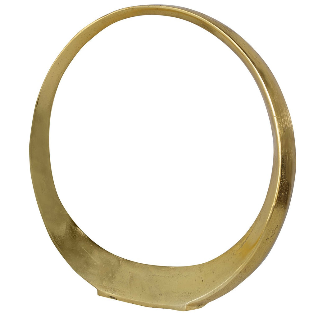 Jimena Gold Large Ring Sculpture - Bombay Mercantile