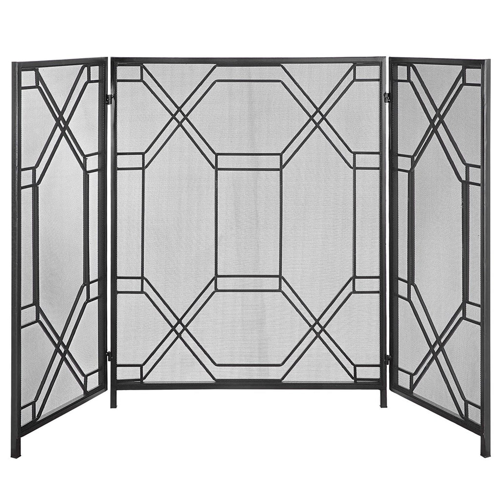 Rosen Geometric Fireplace Screen - Bombay Mercantile