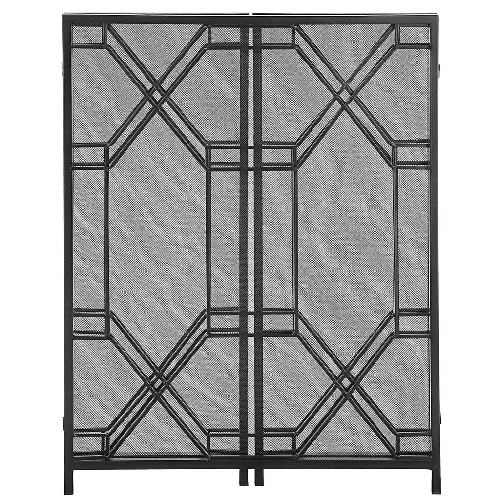 Rosen Geometric Fireplace Screen - Bombay Mercantile