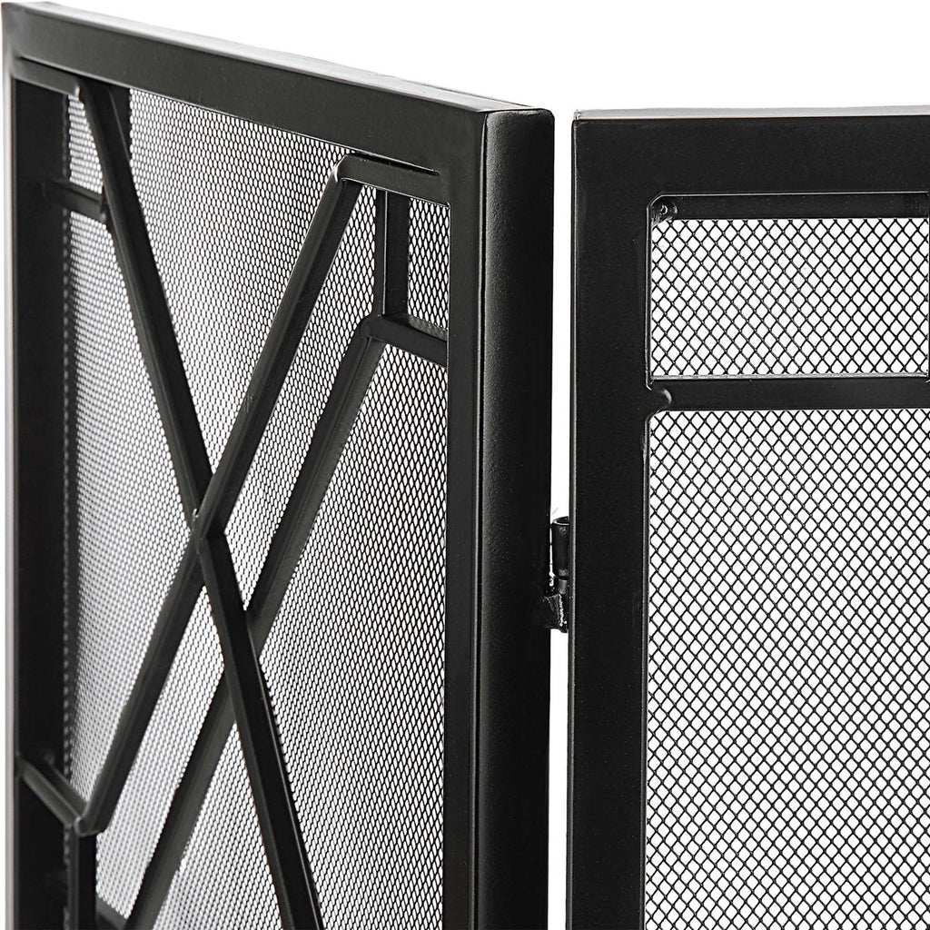Rosen Geometric Fireplace Screen - Bombay Mercantile