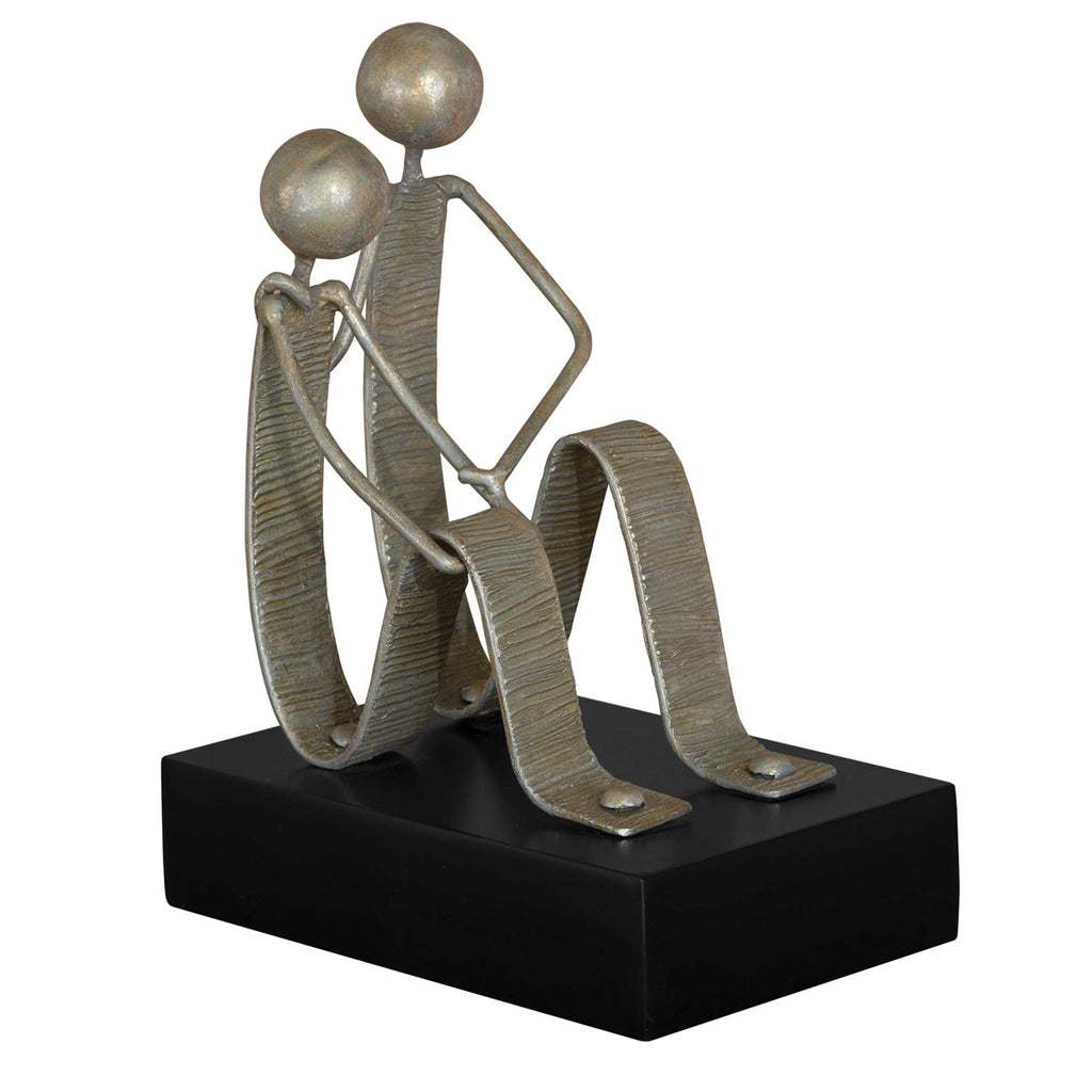 Friendship Rustic Gold Sculpture - Bombay Mercantile