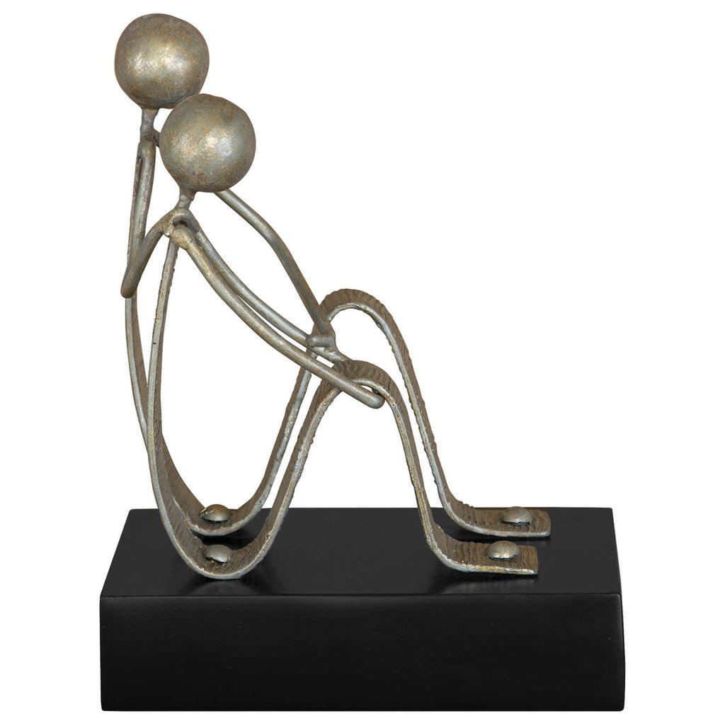 Friendship Rustic Gold Sculpture - Bombay Mercantile