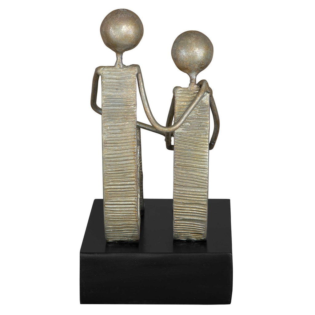 Friendship Rustic Gold Sculpture - Bombay Mercantile