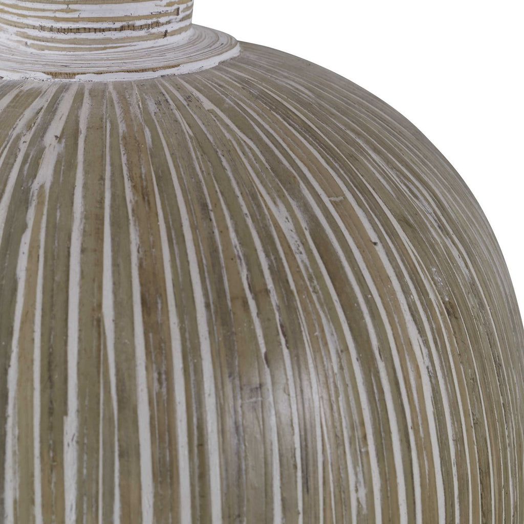 Islander White Washed Vases, Set of 2 - Bombay Mercantile