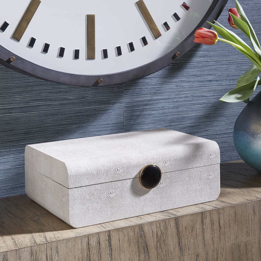 Lalique White Shagreen Box - Bombay Mercantile
