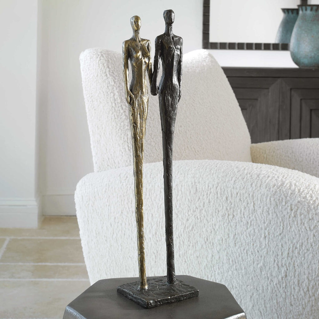 Two's Company Cast Iron Sculpture - Bombay Mercantile