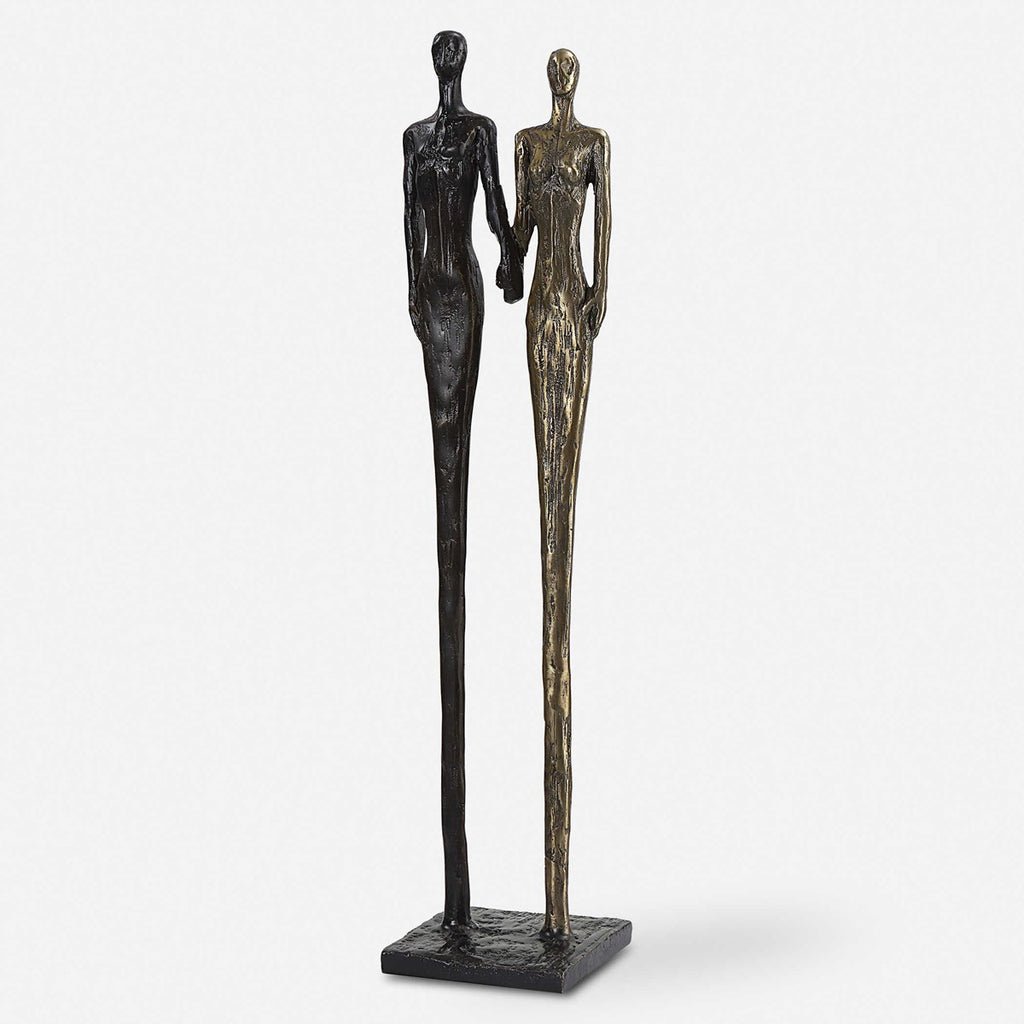 Two's Company Cast Iron Sculpture - Bombay Mercantile