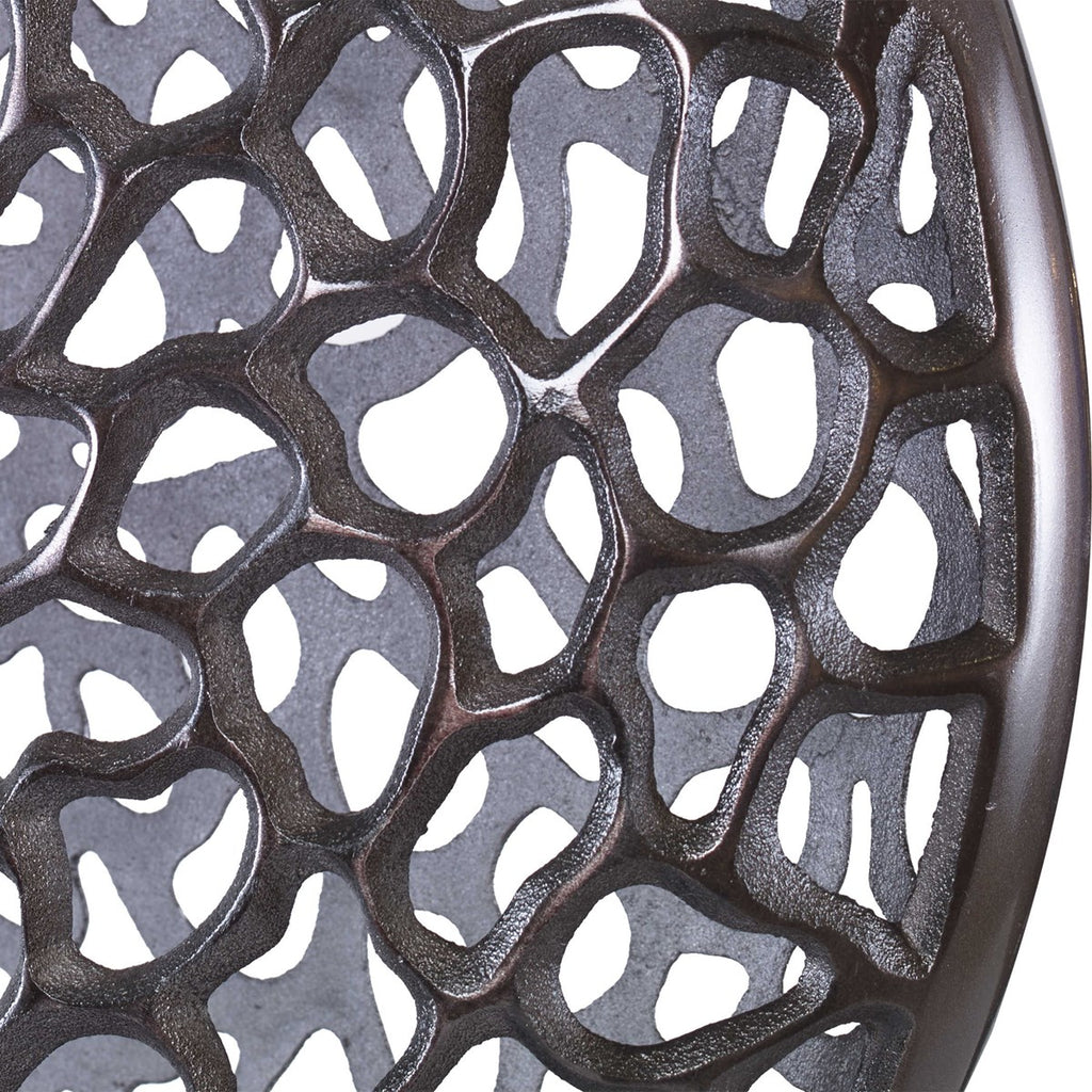 Web Dark Bronze Vase - Bombay Mercantile