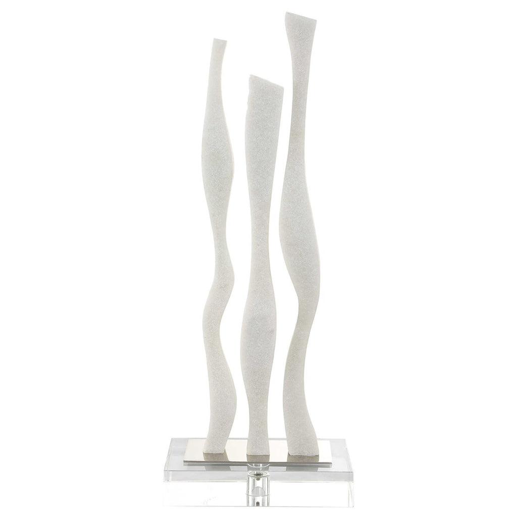 Gale White Marble Sculpture - Bombay Mercantile